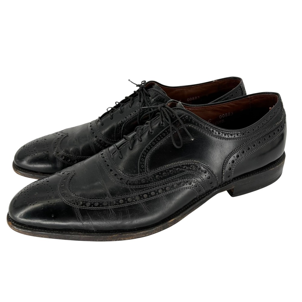 Allen Edmonds McAllister Wingtip‎ Oxfords Leather Size 11.5 C Dress Shoes Black